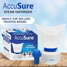 Accusure Steam Vaporizer for Cold & Cough Relief (Safe & Fast Steam Inhaler)