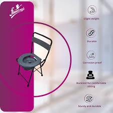 Flamingo Commode Chair Without Armrest