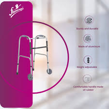 Flamingo Walker with Castor (2 Way Wheels)
